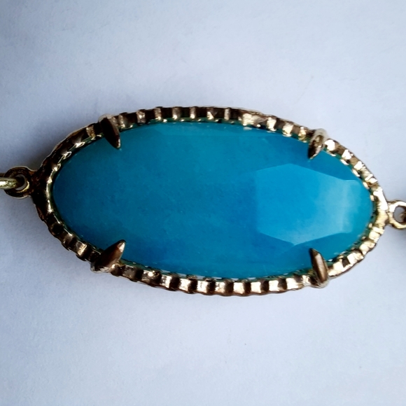 Faceted Blue Stone Necklace - Picture 4 of 6